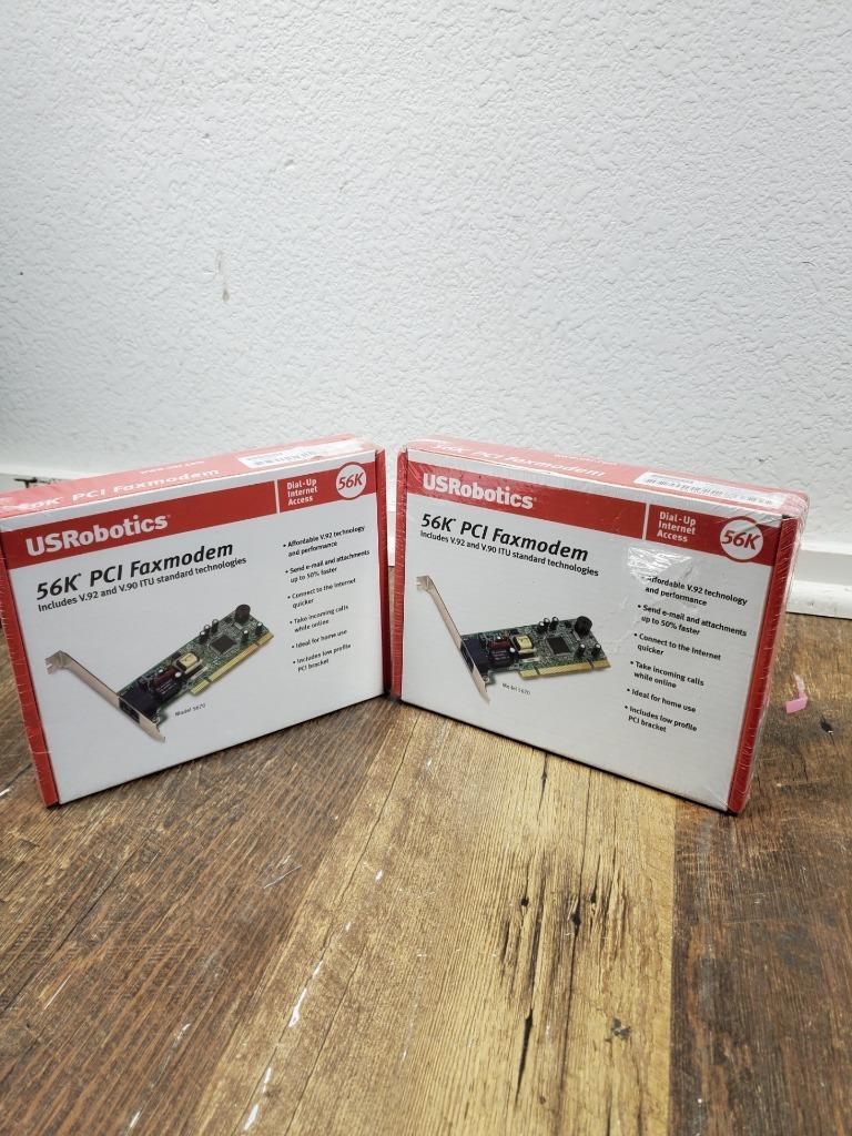 N91C ♻ 2x US ROBOTICS USR5670 EXTERNAL 56K V.92 V.90 ITU SERIAL DATA FAX MODEM ♻
