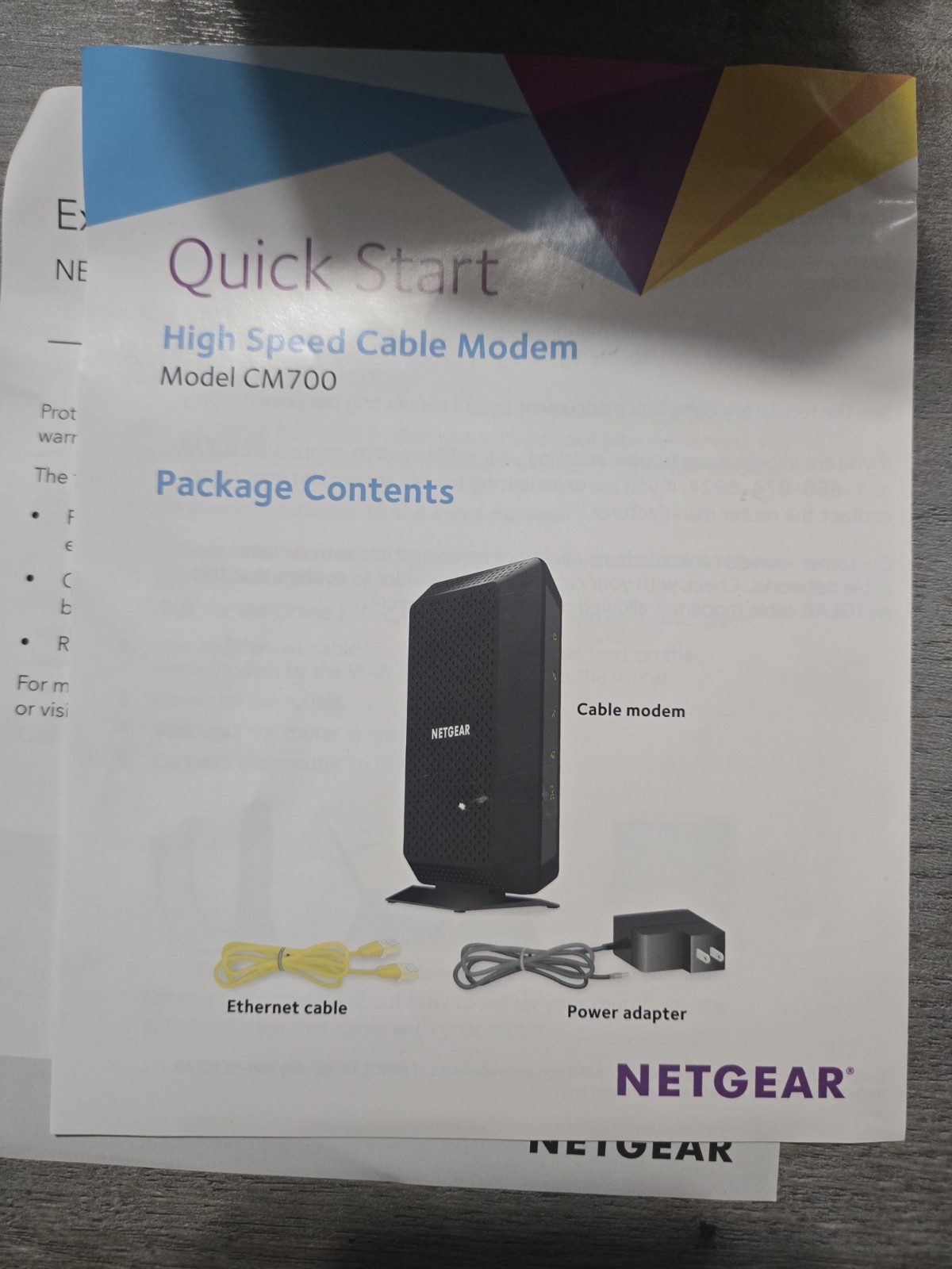 NETGEAR CM700 High Speed Cable Modem Docsis 3.0
