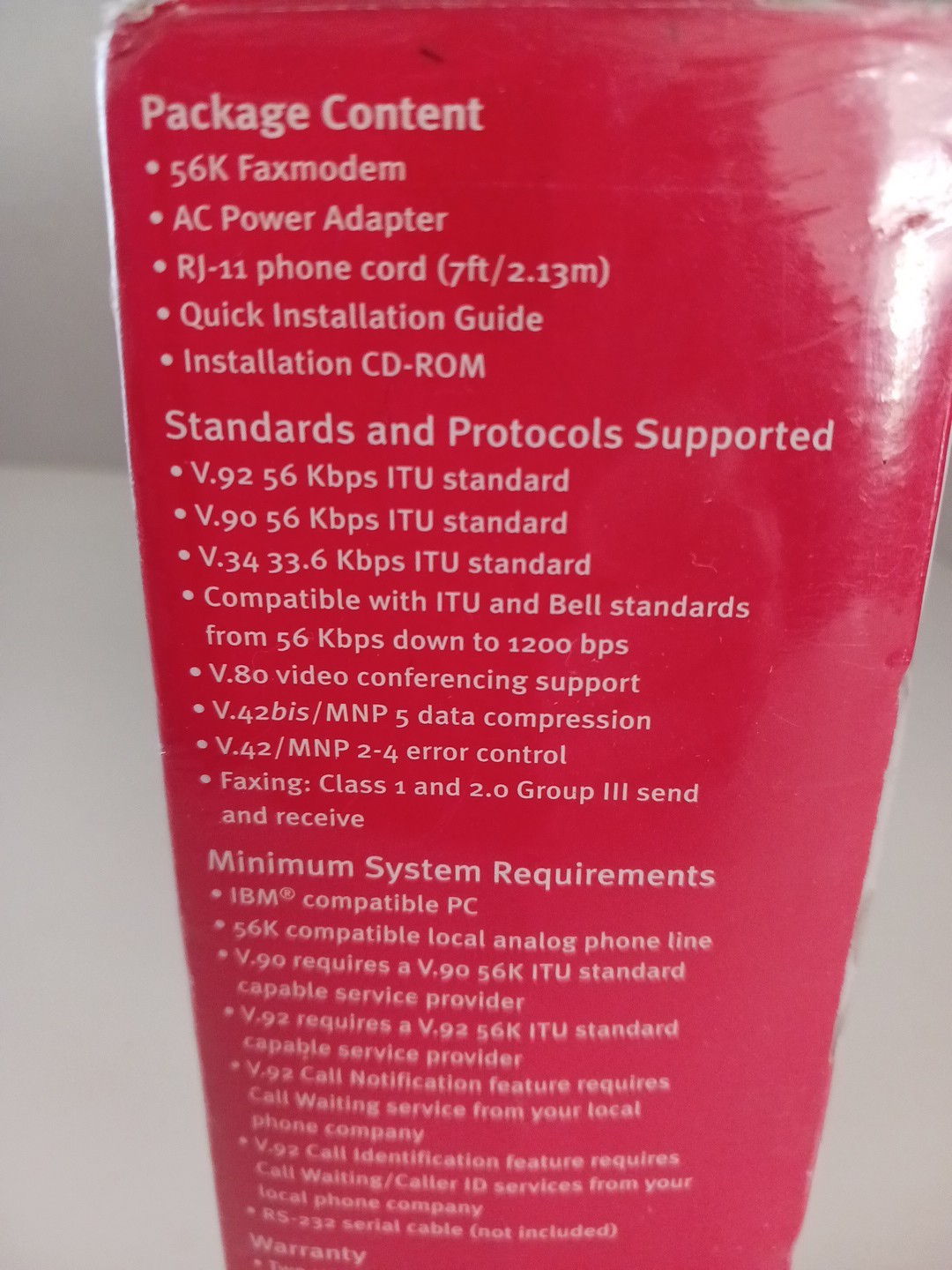 USRobotics 56K V.92 Fax Modem External Model 5686E Factory Sealed New in Box