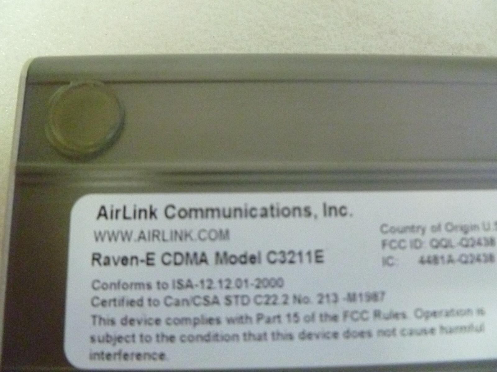 AIRLINK COMMUNICATIONS RAVEN-E C3211E-V