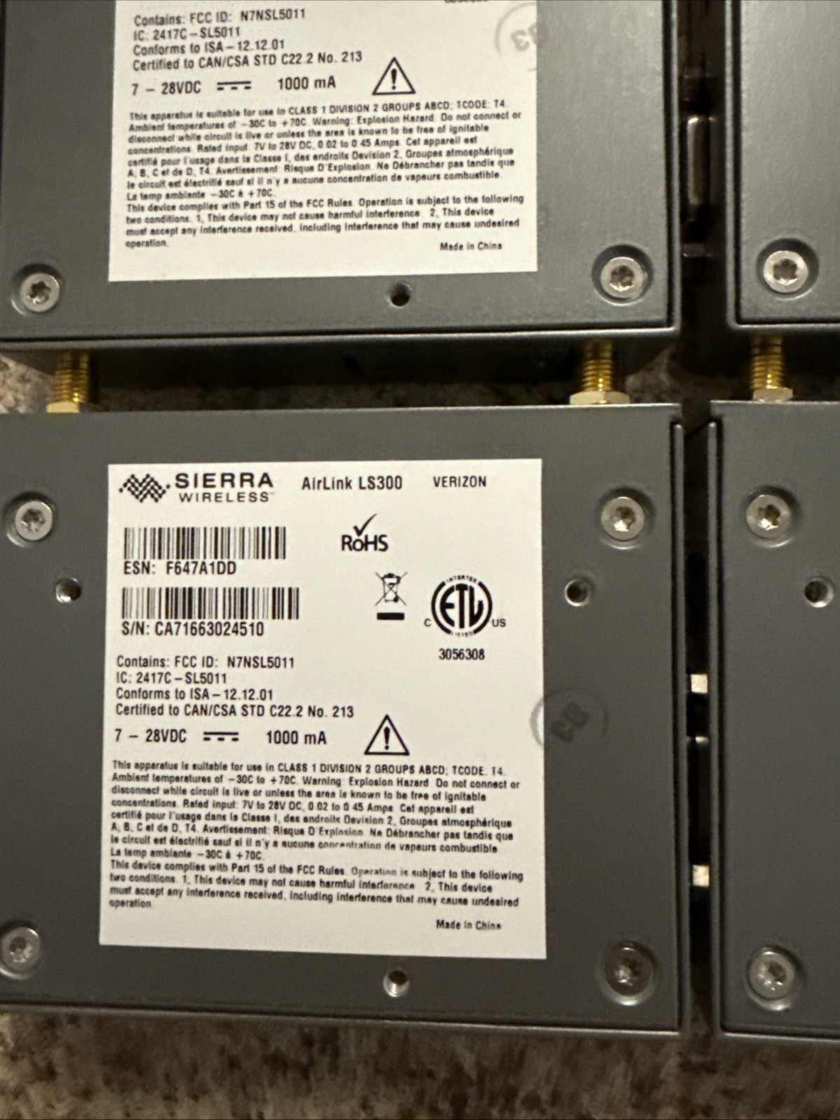 Lot of 4 Sierra Wireless Airlink LS300 Industrial Router