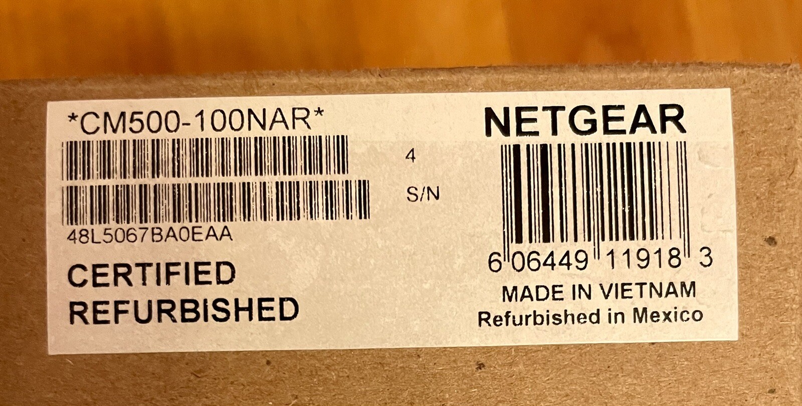 NETGEAR CM500 High Speed Cable Modem 680 Mbps Cox Spectrum Xfinity NEW