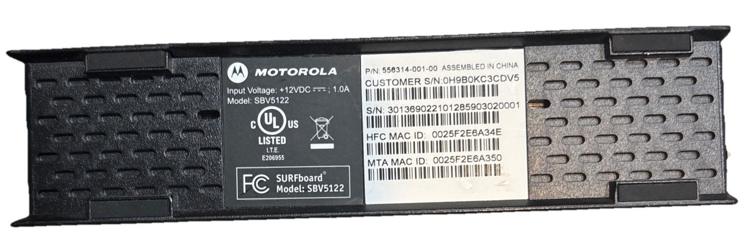 Motorola Surfboard SBG901 Wireless Cable Modem with Power—NEW—SHIPS IN 24 HOURS-
