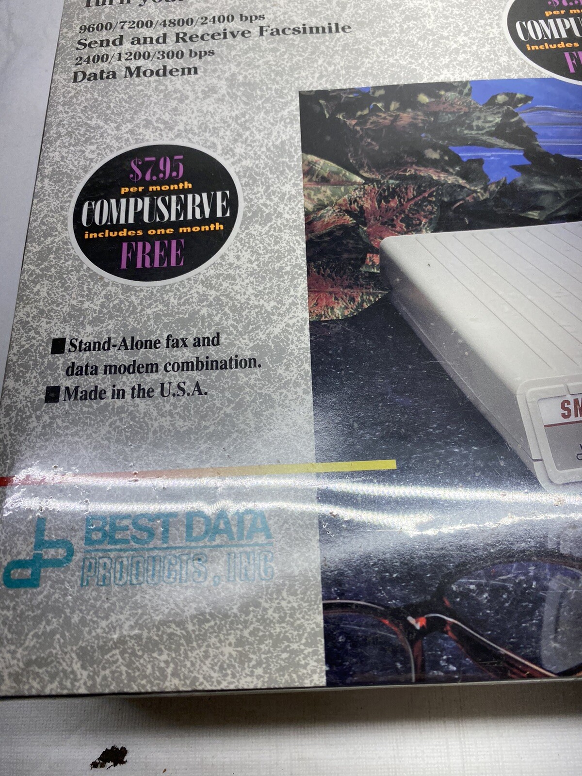 Macintosh Computer Modem Best Data 9624FX External Smart One FAX 9600bps Nib
