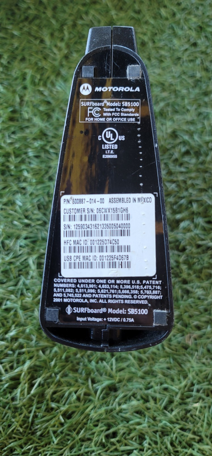 Motorola SB5100 SURFboard Cable Modem With OEM AC Adapter- WORKS!