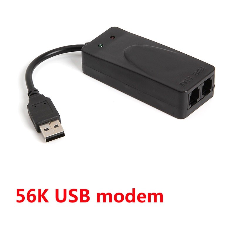 Dual RJ11 Ports USB 56K External Dial Up Voice Fax Data Modem for Windows 7 8