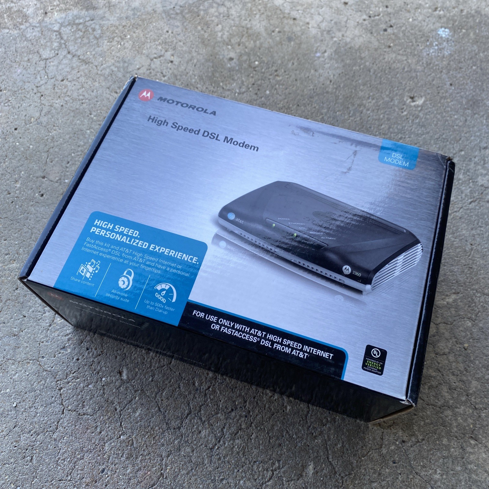 Motorola 3360 DSL Modem 24Mbps USB Ethernet 581211-003-00 New w/ Box Cables