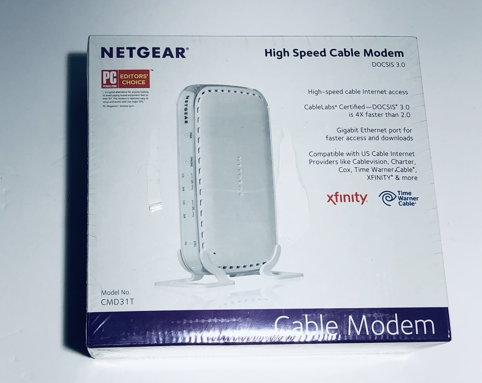 NETGEAR CMD31T-100NAS DOCSIS 3.0 High Speed Cable Modem New Sealed