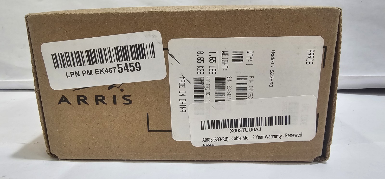 ARRIS S33-RB – Cable Modem DOCSIS 3.1 for Comcast Xfinity, Spectrum Refurbished
