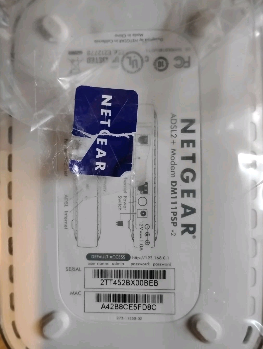 NETGEAR Broadband ADSL2+ Modem DM111PSP DSL Modem Tested