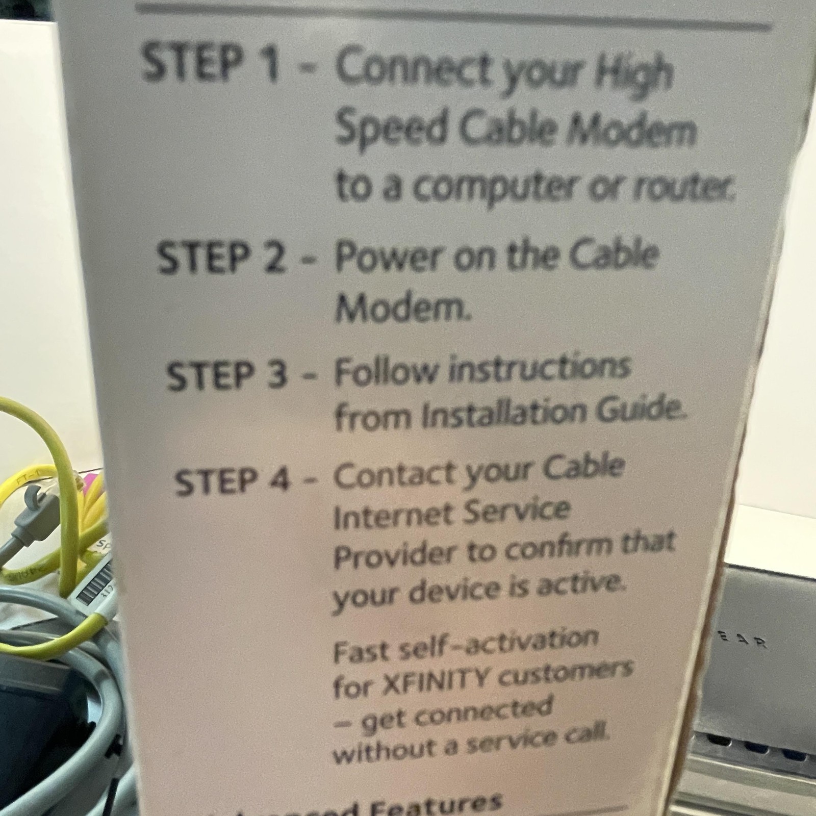 NETGEAR CM400 DOCSIS 3.0 High Speed Cable Modem 340Mbps Gigabit Xfinity Spectrum