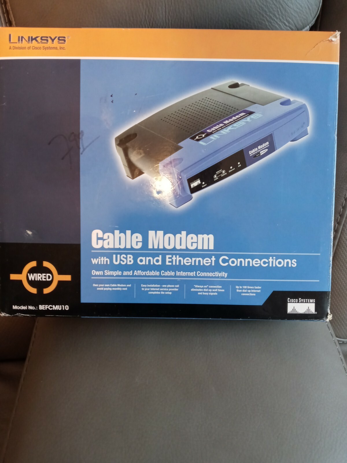Linksys BEFCMU10 42.88 Mbps Cable Modem New In Sealed Package