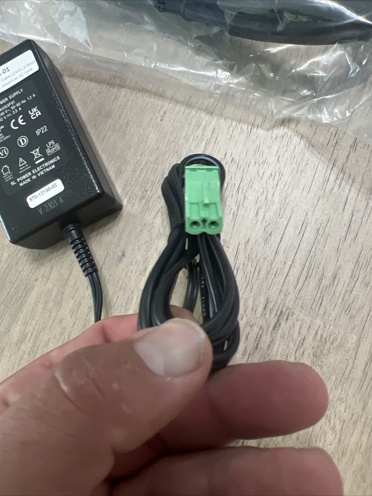 * TC Communications TC3PS-TB-15 Power Supply for TC Power Optics Modem; 12V 1.5A