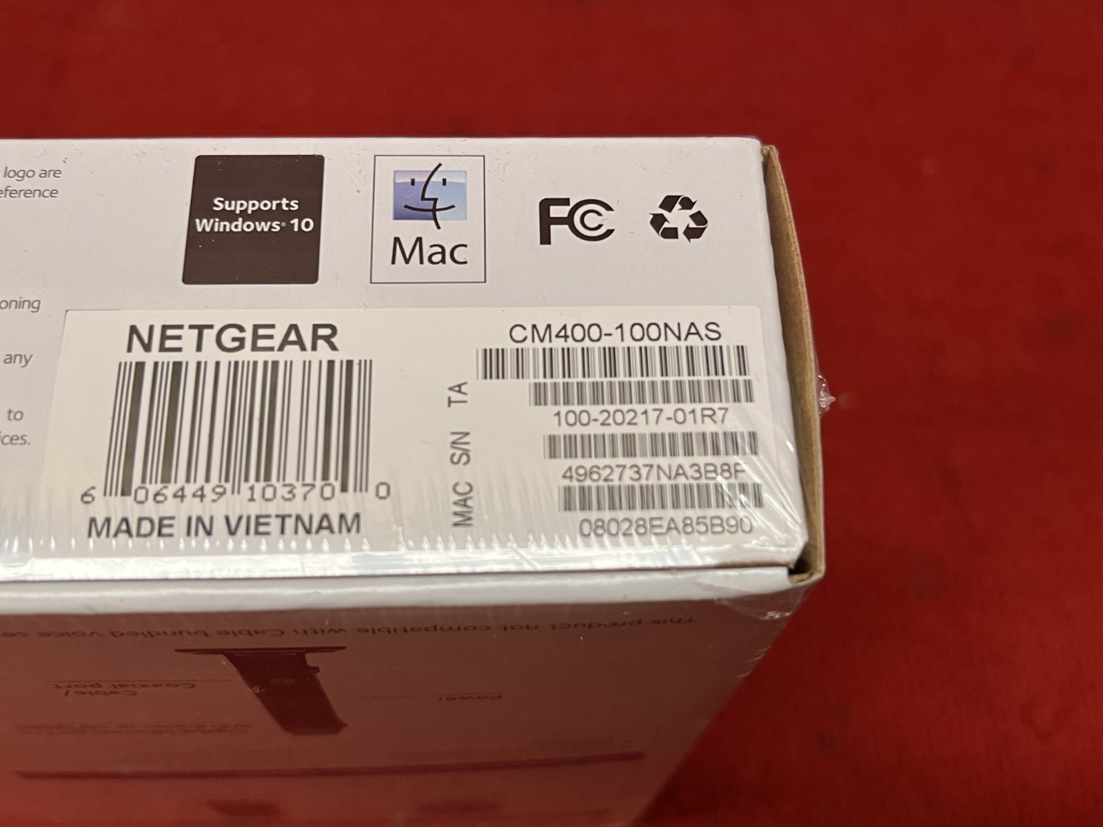 NIB Sealed NETGEAR High Speed Cable Modem DOCSIS 3.0 340MBPS #CM400 Good Cond