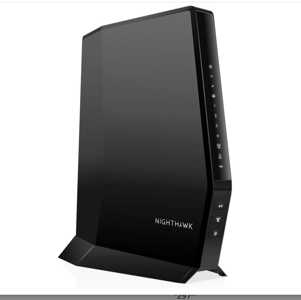 New NETGEAR Nighthawk Dual Band WiFi 6 AX2700 Cable Modem Router Damaged Box