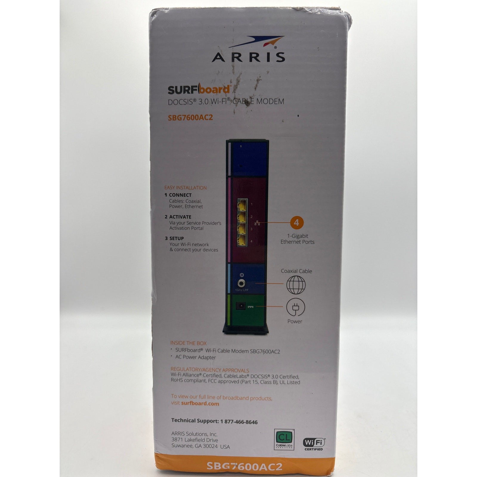 ARRIS SBG7600AC2 Cable Modem Router DOCSIS 3.0 AC2350 WiFi