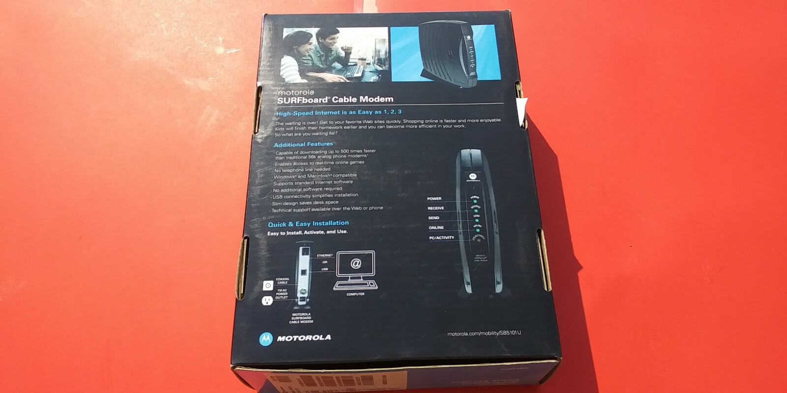 Motorola SURFboard SB5101U 38 Mbps, new in box