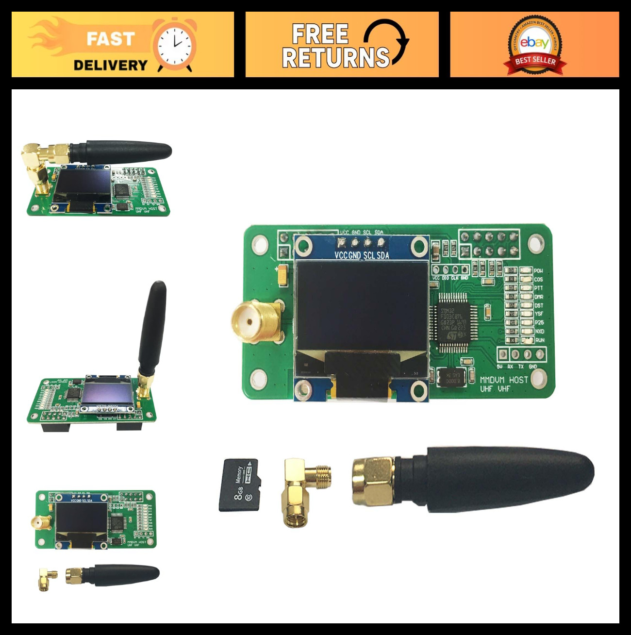 Digital Voice Modem Hotspot Board for DMR DSTAR YSF P25 NXDN Raspberry Pi OLED