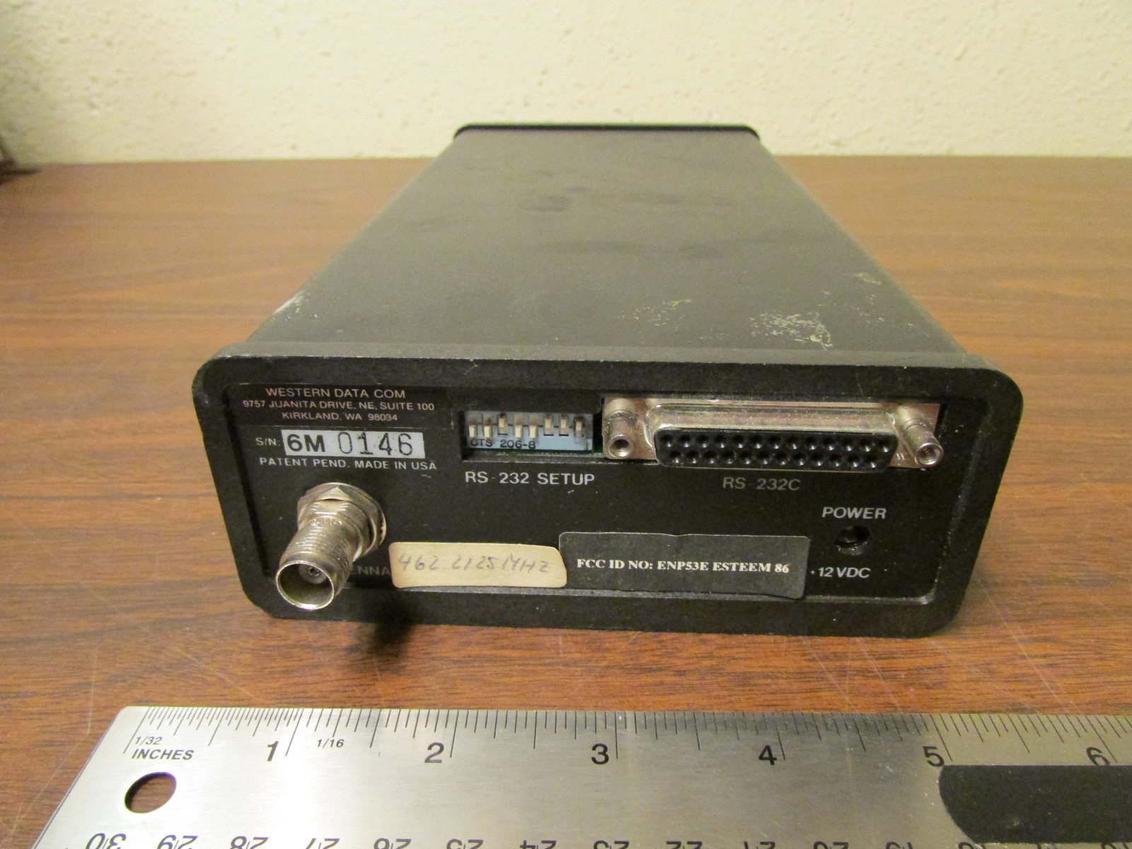 Esteem Wireless Modem Model 86 462.2125 MHz As-Is