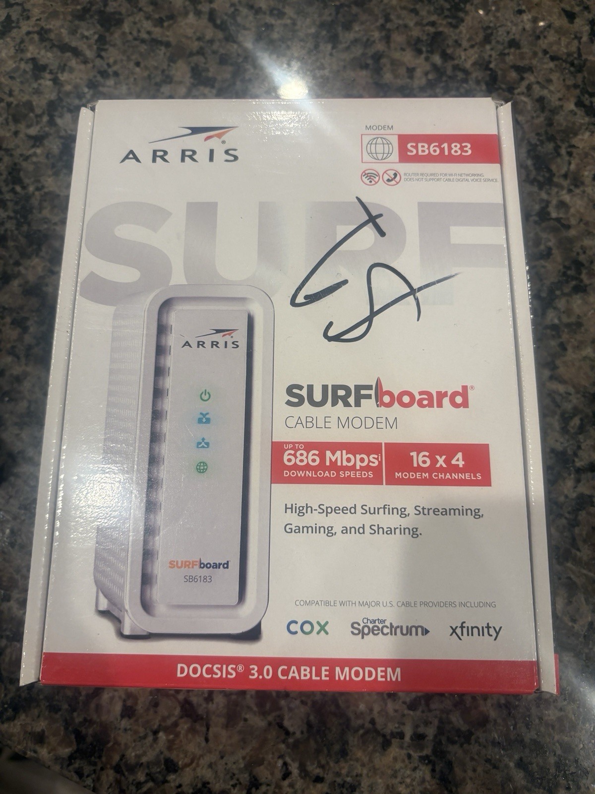ARRIS Motorola SB6183 SURFboard DOCSIS 3.0 White Cable Modem BRAND NEW IN BOX