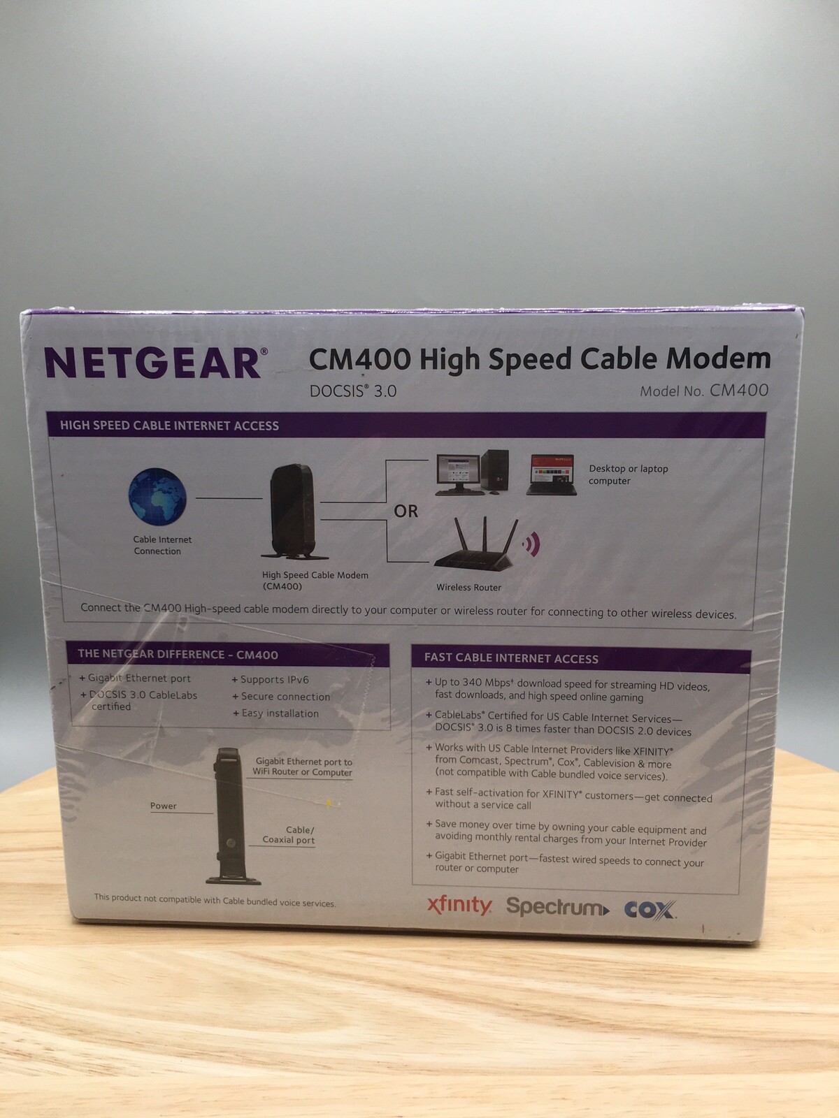 Netgear DOCSIS 30 (CM400-100NAS) 340 Mbps! New READ