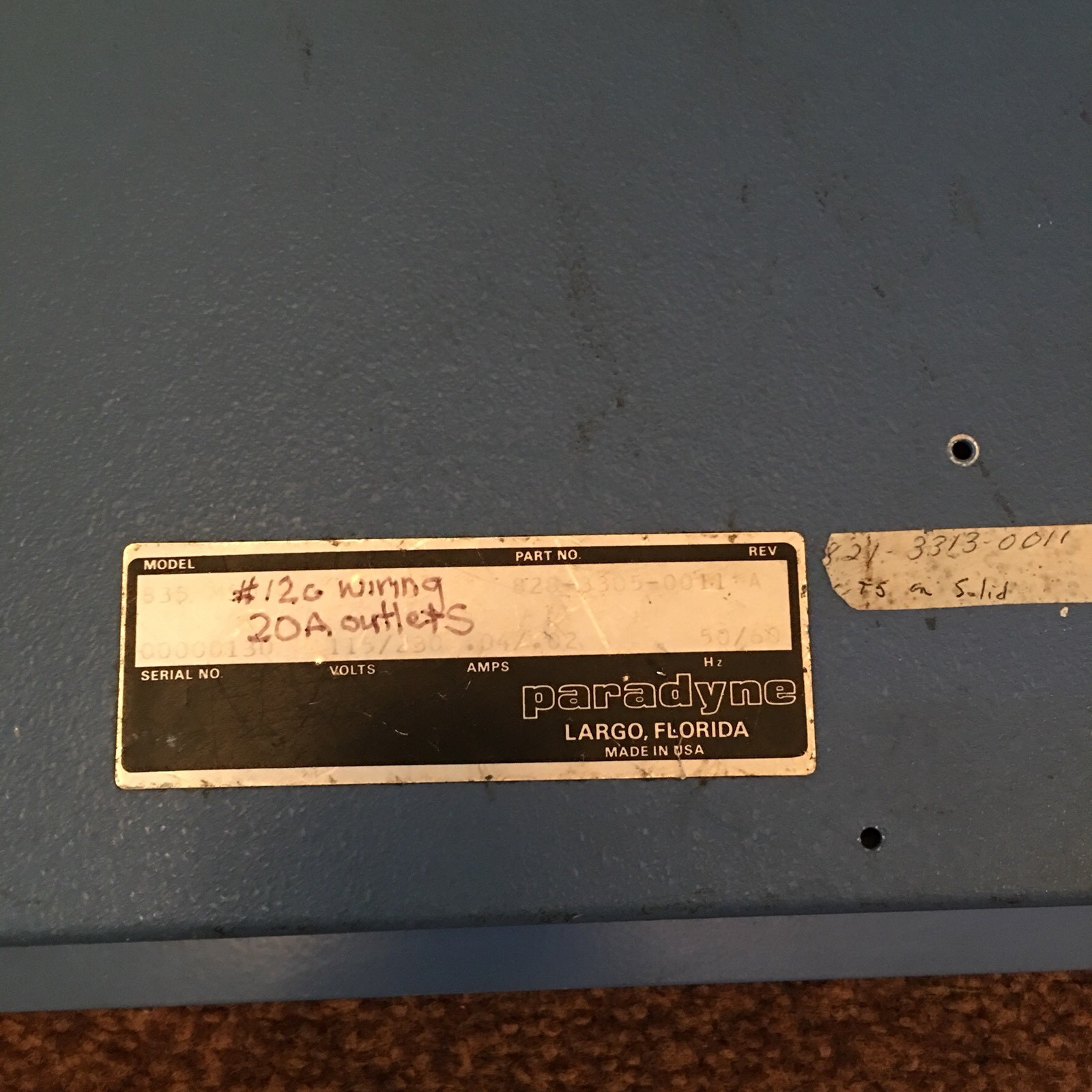 Paradyne Modem Model 835 Untested Parts Computer