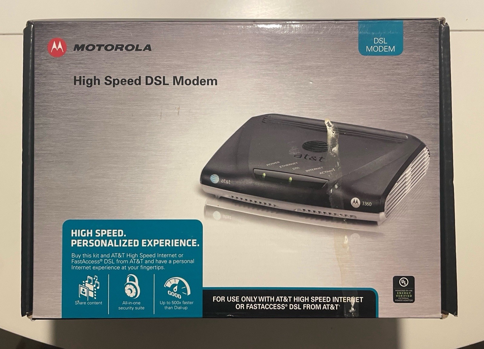 Motorola 3360 Modem – For Use With AT&T DSL High Speed Internet & FASTACCESS DSL