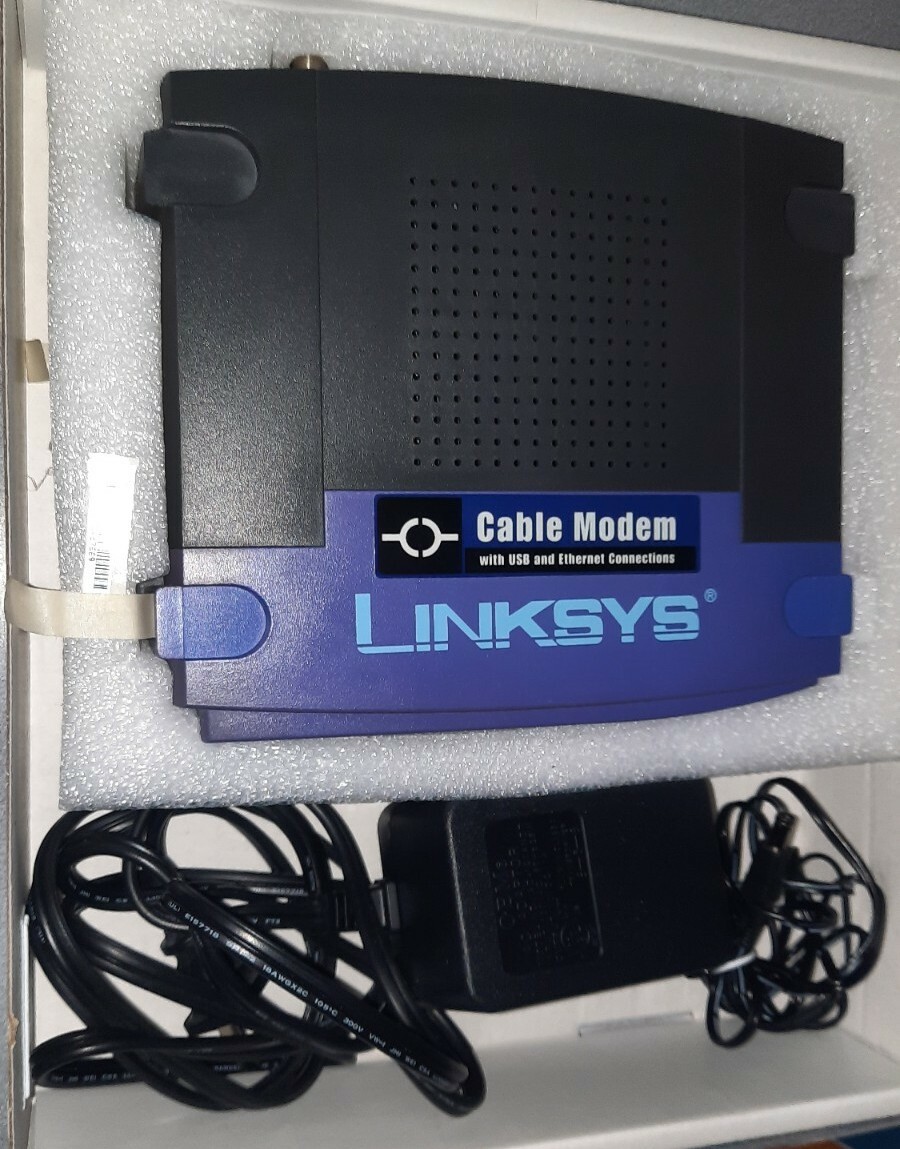 Wired Linksys Cable Modem with USB and Ethernet Connections Model: BEFCMU10