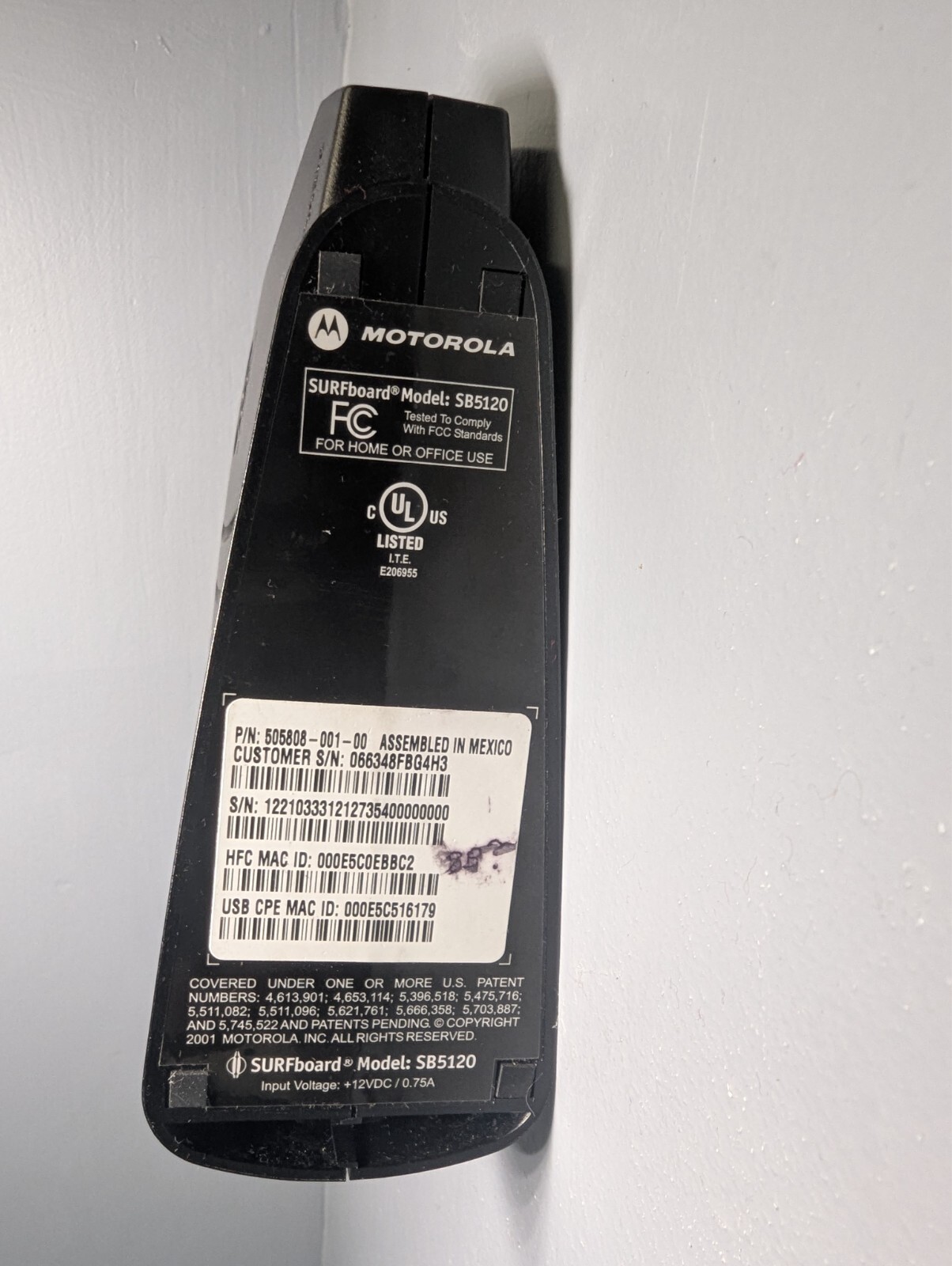 Motorola SURFboard SB5101 (505808-001-00) 38 Mbps