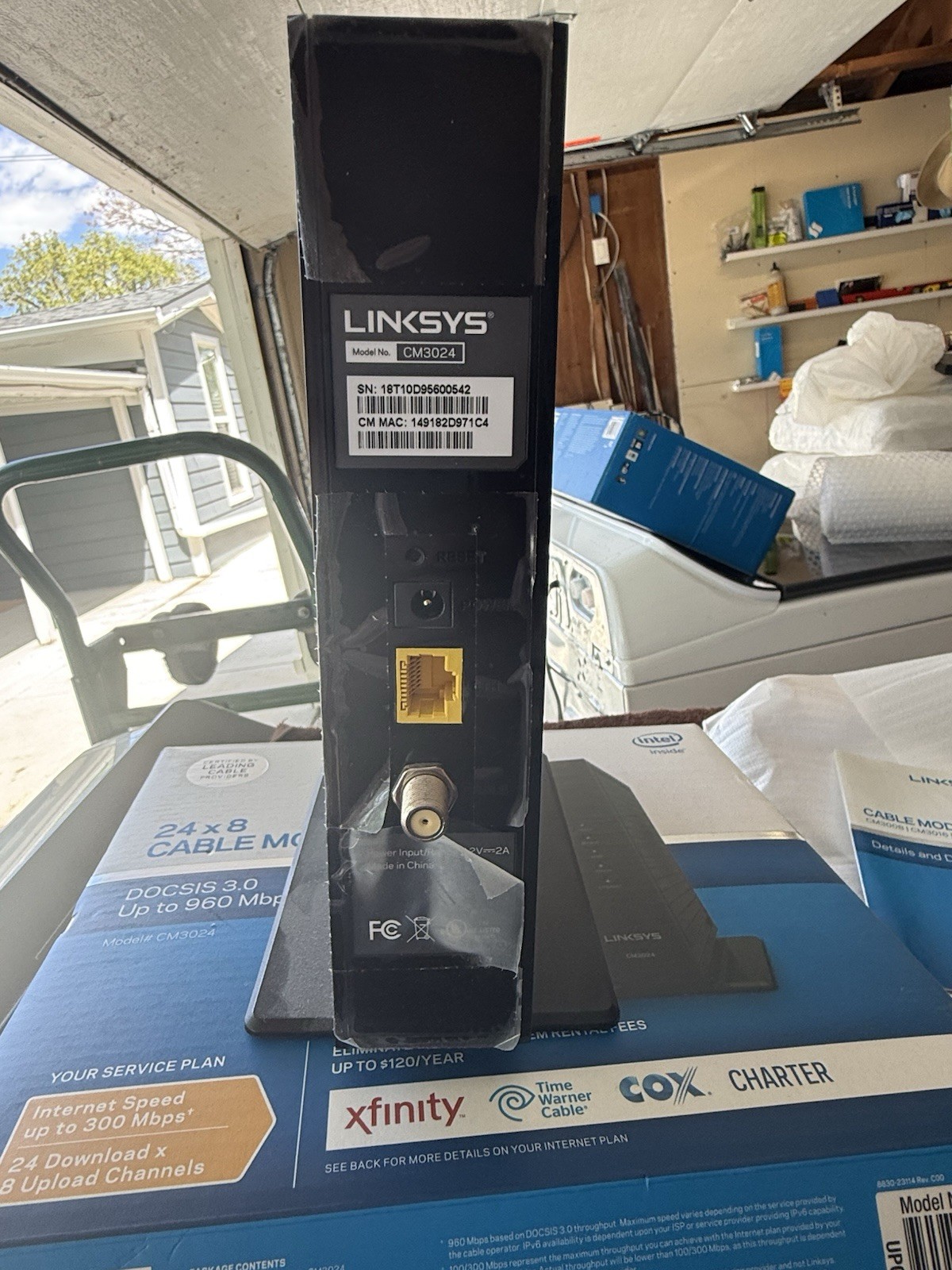 Linksys CM3024 DOCSIS 3.0 Cable Modem 960 Mbps Ethernet Xfinity Cox Charter