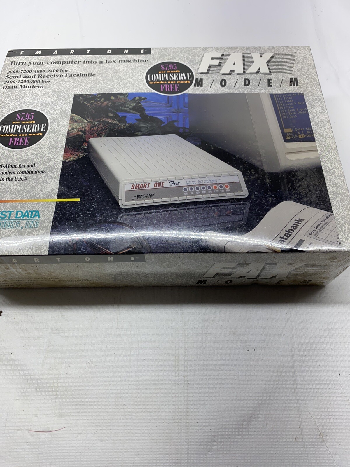 Macintosh Computer Modem Best Data 9624FX External Smart One FAX 9600bps Nib