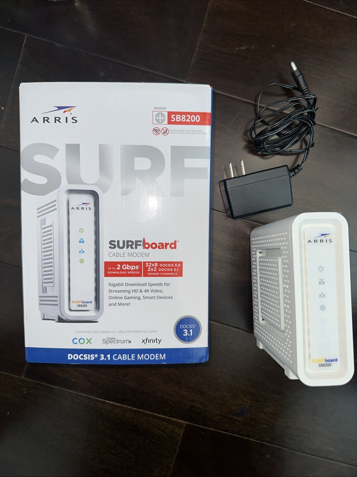 ARRIS – SURFboard SB8200 32 x 8 DOCSIS 3.1 Gig-Speed Cable Modem – White