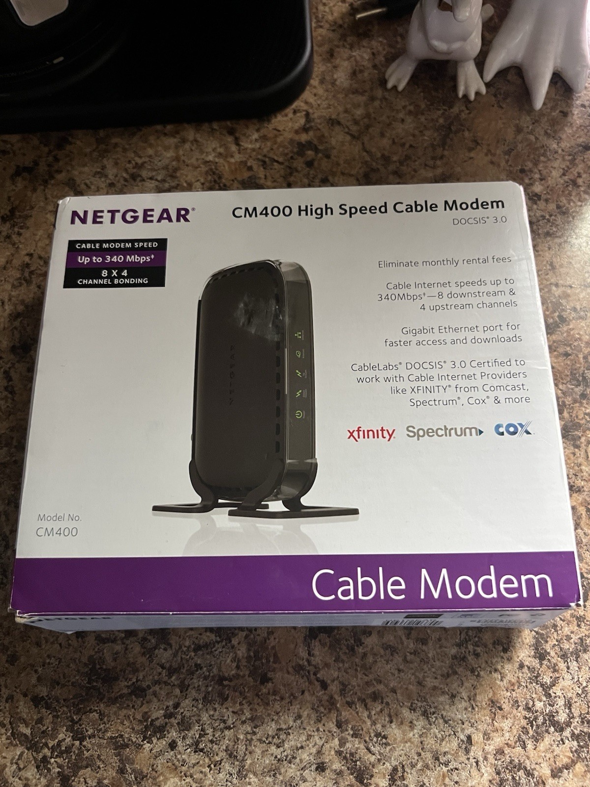 NETGEAR CM400 High Speed Cable Modem DOCSIS 3.0 New Complete Box Opened Package