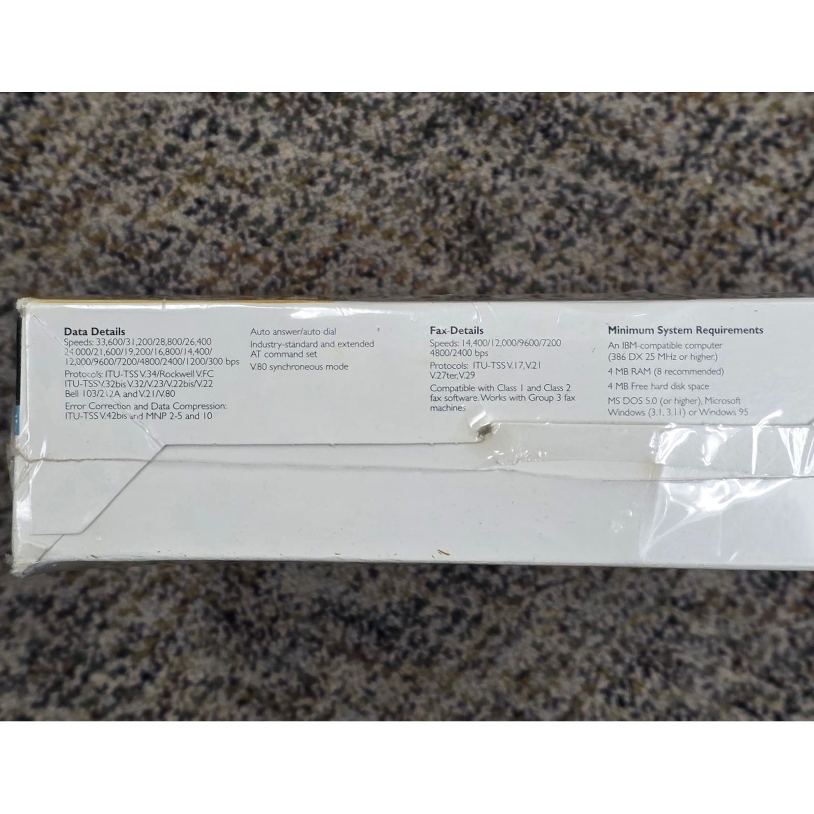 Diamond SupraExpress 336e External Fax Modem 33.6 Windows 95 Vintage Sealed New