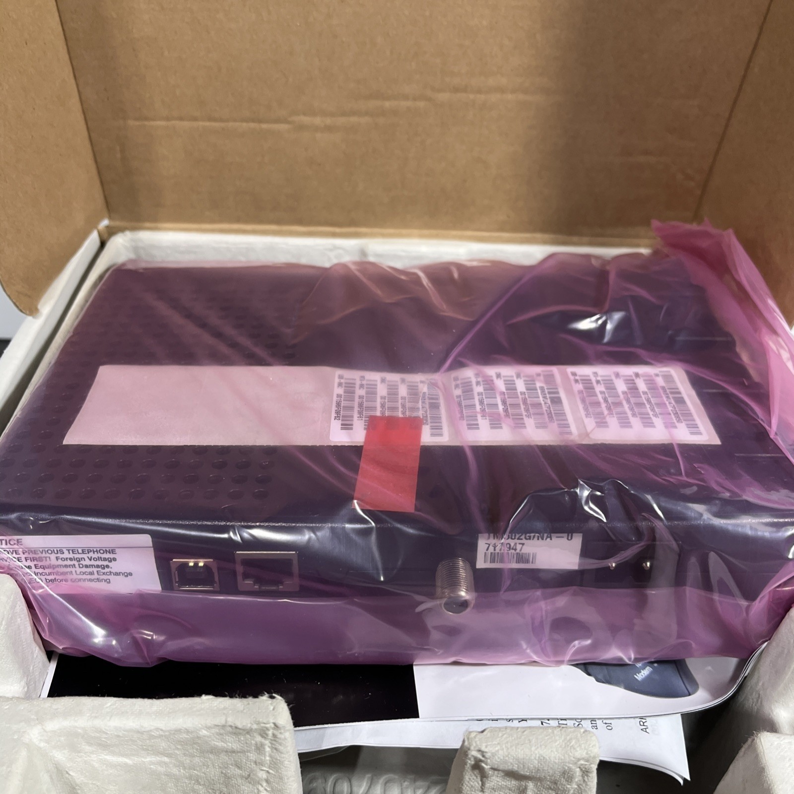 Arris Wireless Telephony Modem Model TM502G Black