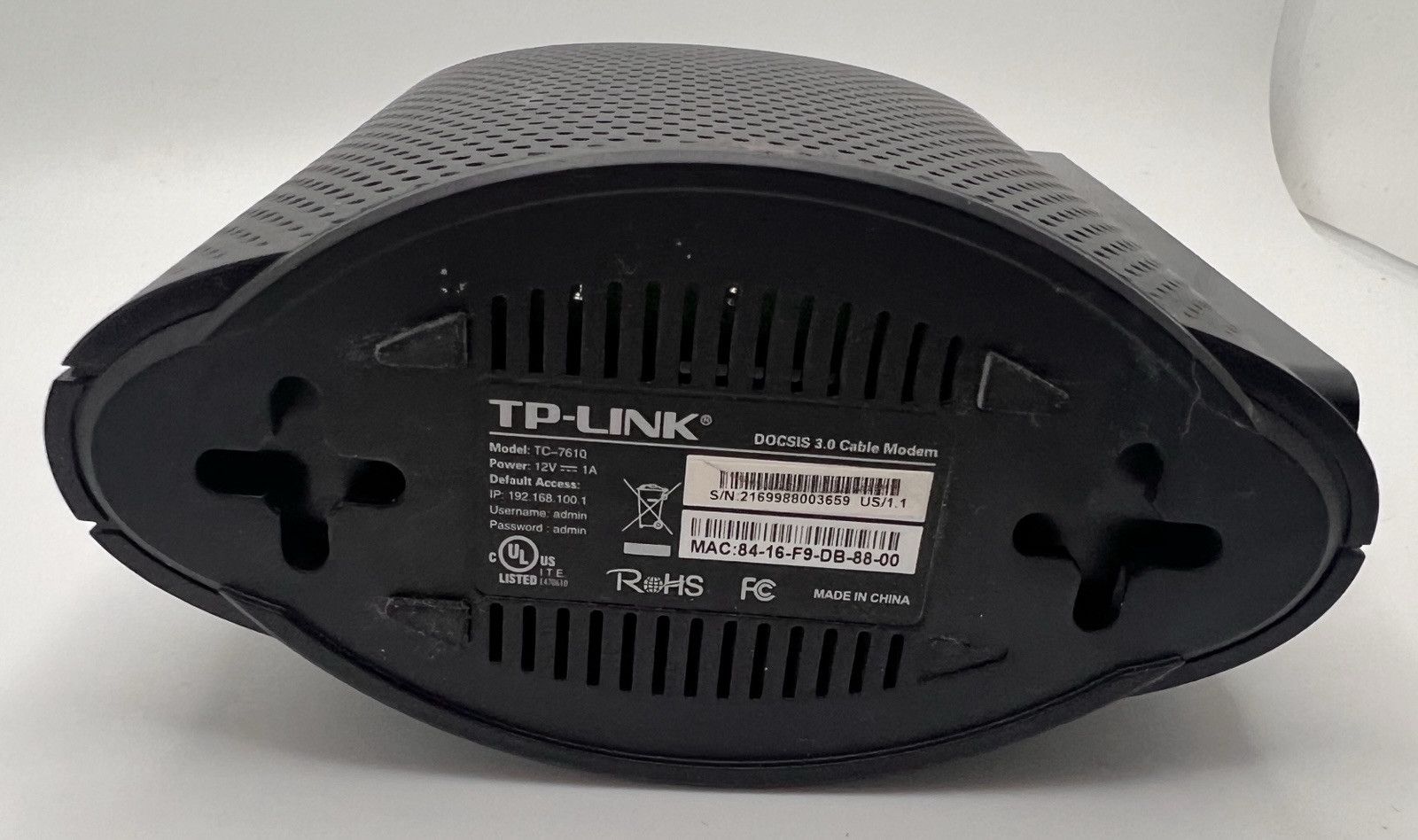 TP-LINK TC-7610 DOCSIS 3.0 Cable Modem