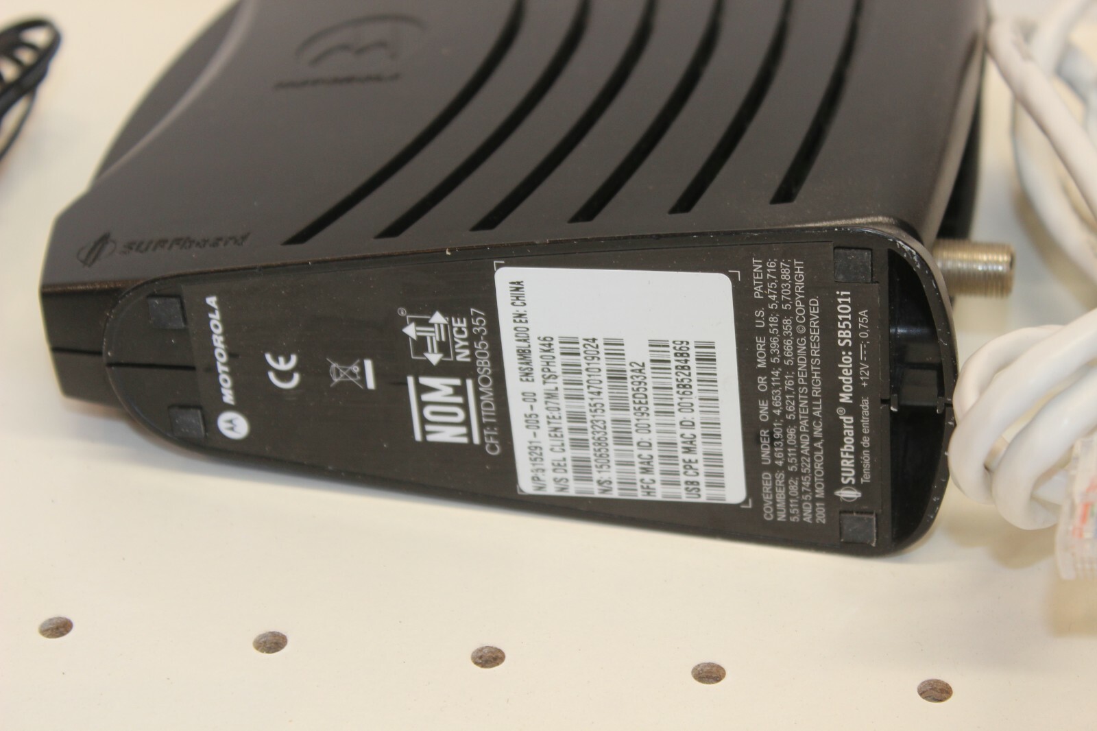 Motorola SURFboard SB5101U DOCSIS 2.0 Cable Modem