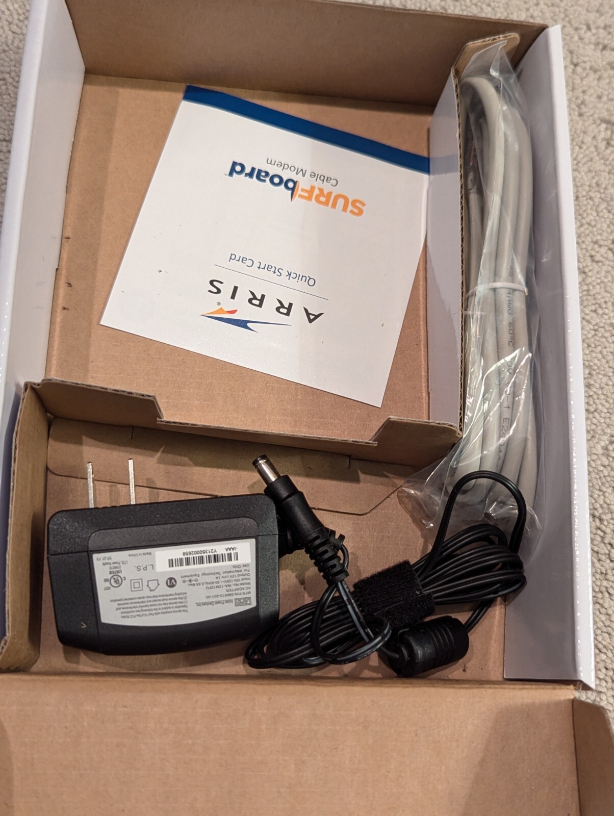 ARRIS Surfboard SB6190-RB DOCSIS 3.0 Cable Modem, White Working in Original Box