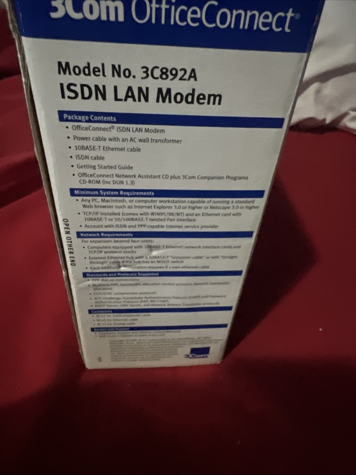 3Com OfficeConnect ISDN LAN Modem 3C892A – Open-Box Slightly Used , Complete Kit