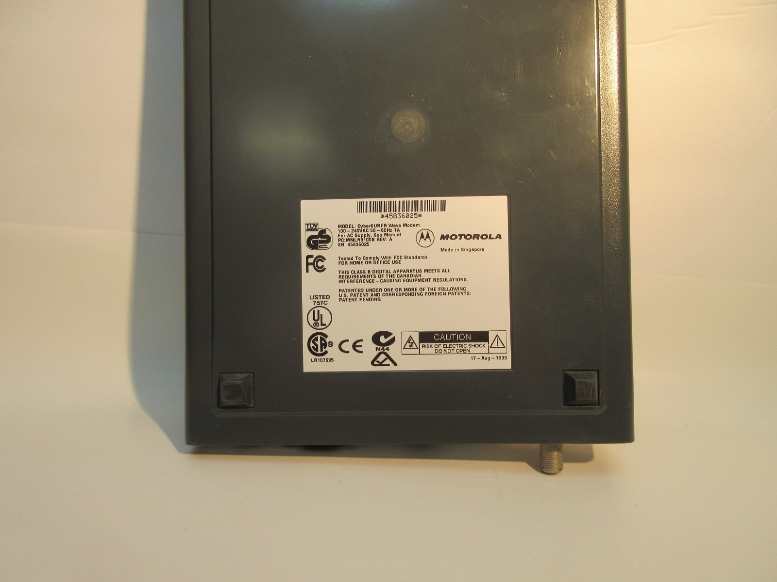 Motorola CyberSURFR Wave Modem Great Condition No Cord UNTESTED