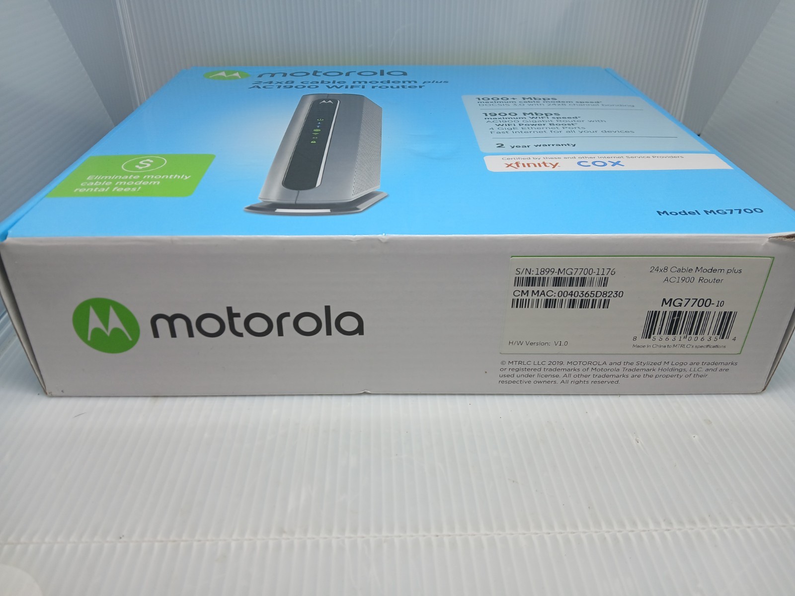Motorola MG7700 AC1900 Dual-Band DOCSIS 3.0 Cable Modem WiFi Router Tested