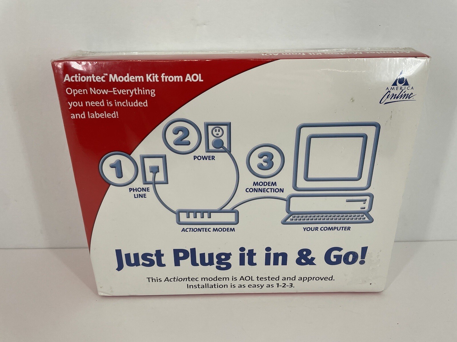 VTG Actiontec Modem Kit From AOL NEW SEALED EX56012-04