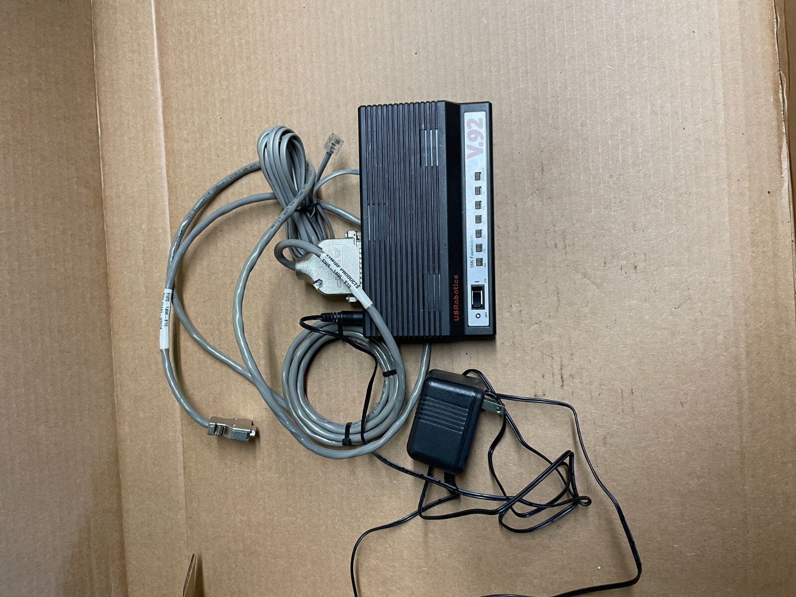 U.S. Robotics 5686E External 56K Faxmodem w/ Power Adapter V.92