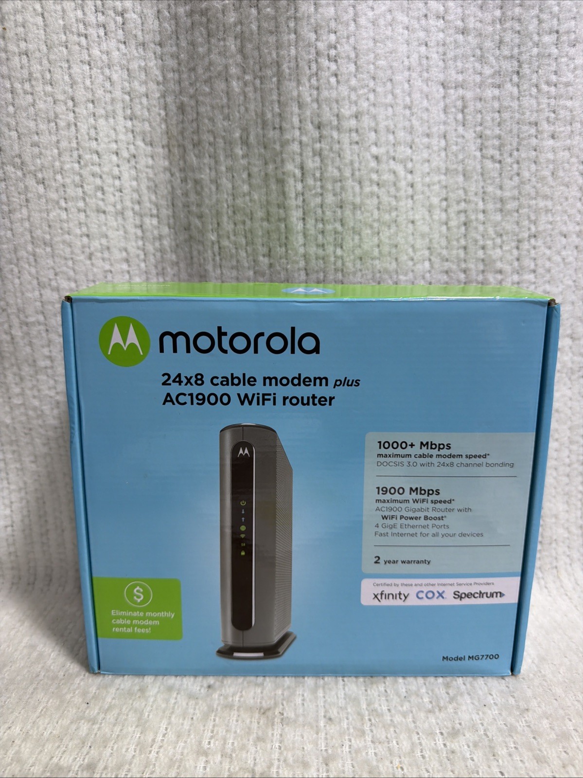 Motorola MG7700 AC1900 Dual-Band DOCSIS 3.0 Cable Modem Router