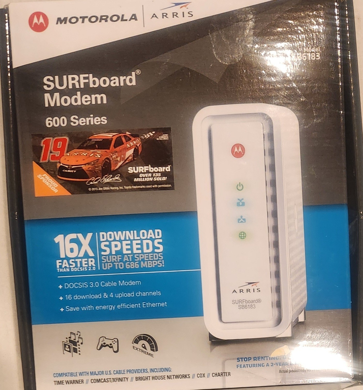 ARRIS SB6183 Surfboard 16×4 DOCSIS 3.0 Cable Modem US Cable CO Compatible