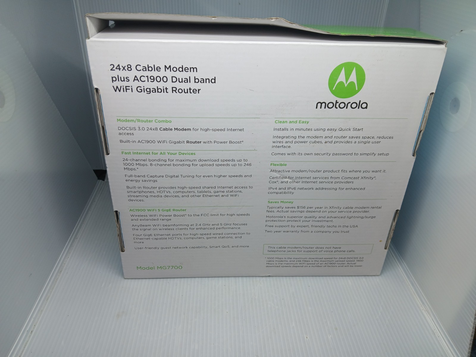Motorola MG7700 AC1900 Dual-Band DOCSIS 3.0 Cable Modem WiFi Router Tested
