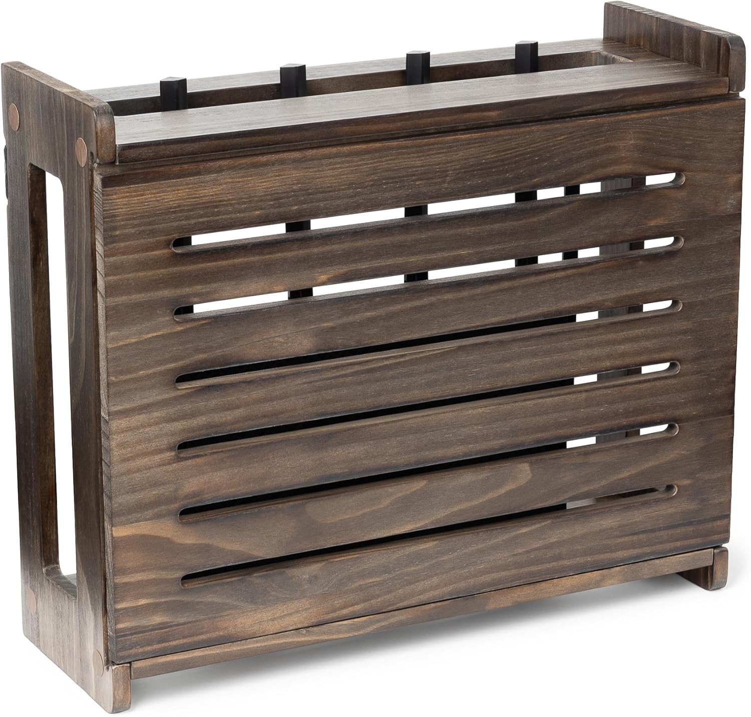 Wooden WiFi Router Storage Box Standard Wall Mountable Decorative Modem Shelf