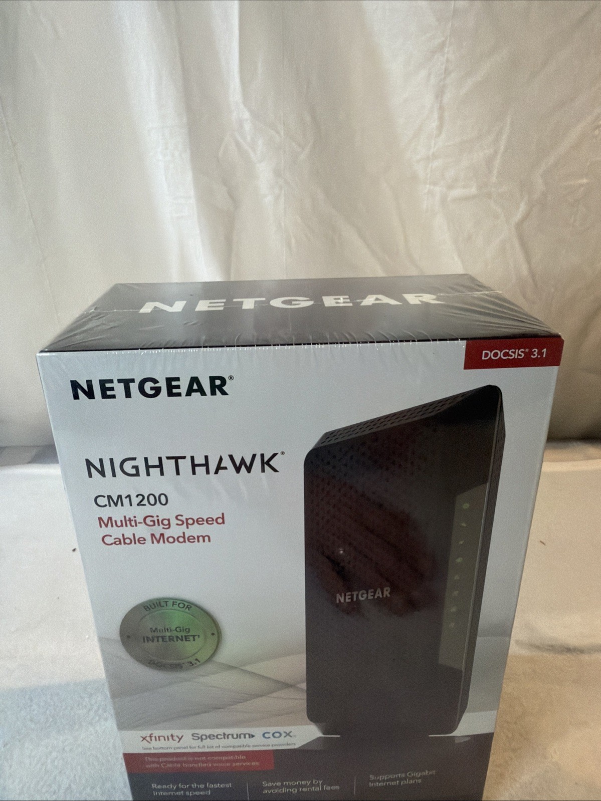 NETGEAR Nighthawk CM1200-100NAS DOCSIS 3.1 Cable Modem SEALED