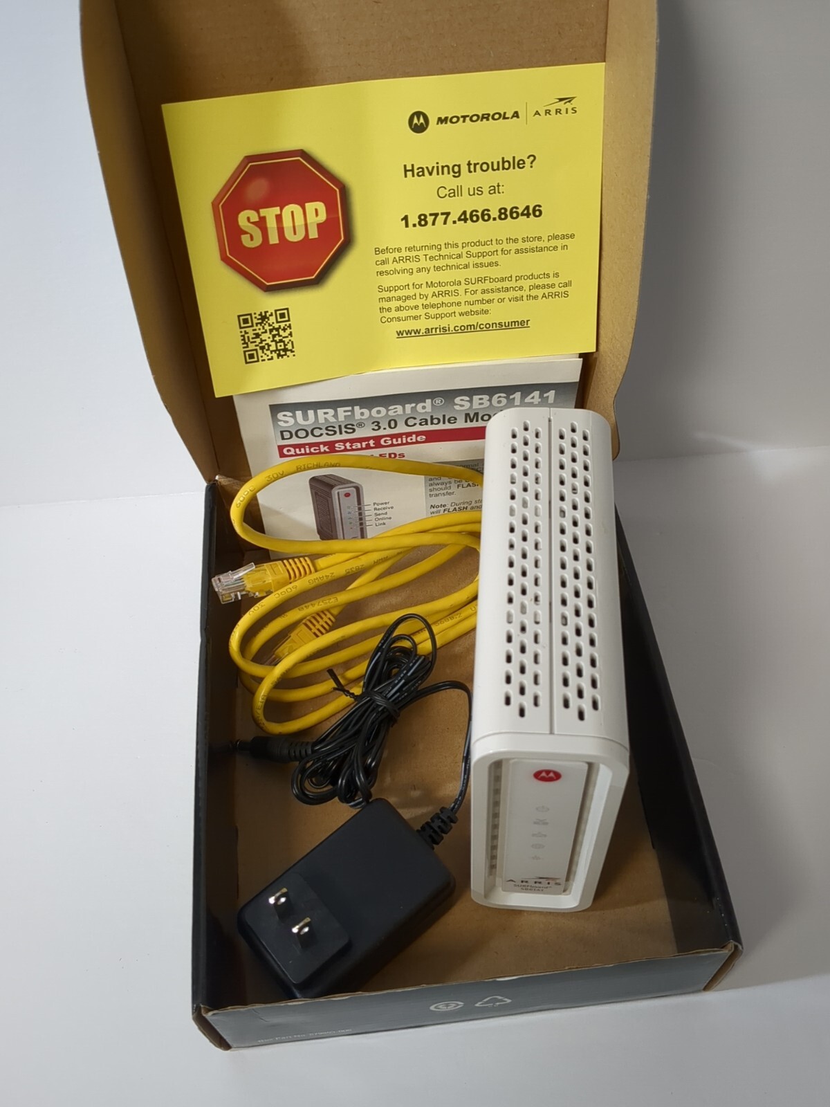 Motorola ARRIS SURFBoard Model SB6141 – DOCSIS 3.0 Cable Modem New Pre Owned