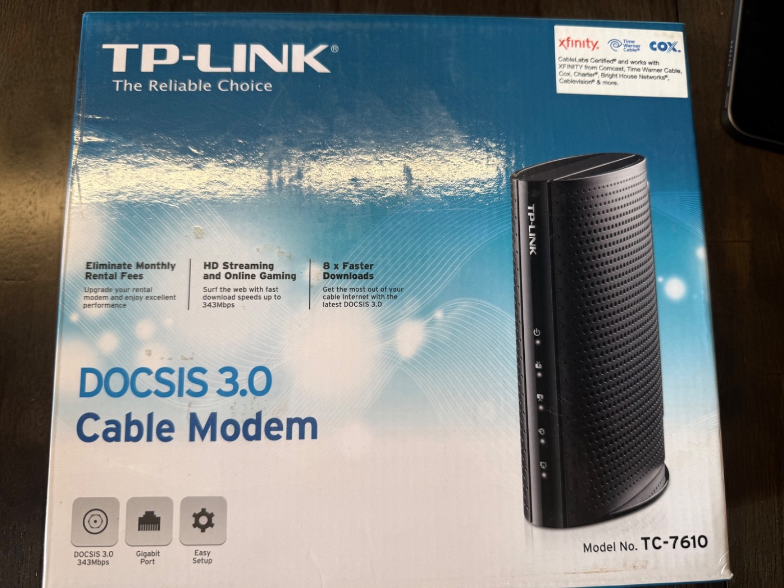 TP-LINK TC-7610 DOCSIS 3.0 Cable Modem